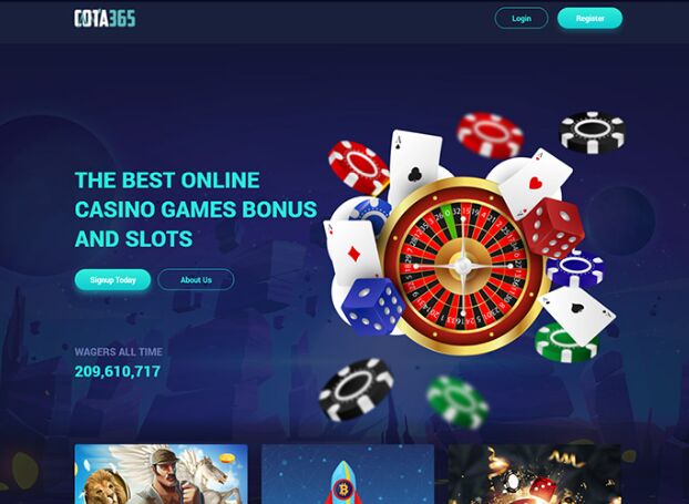 Casino Games Landing Page Free XD Template
